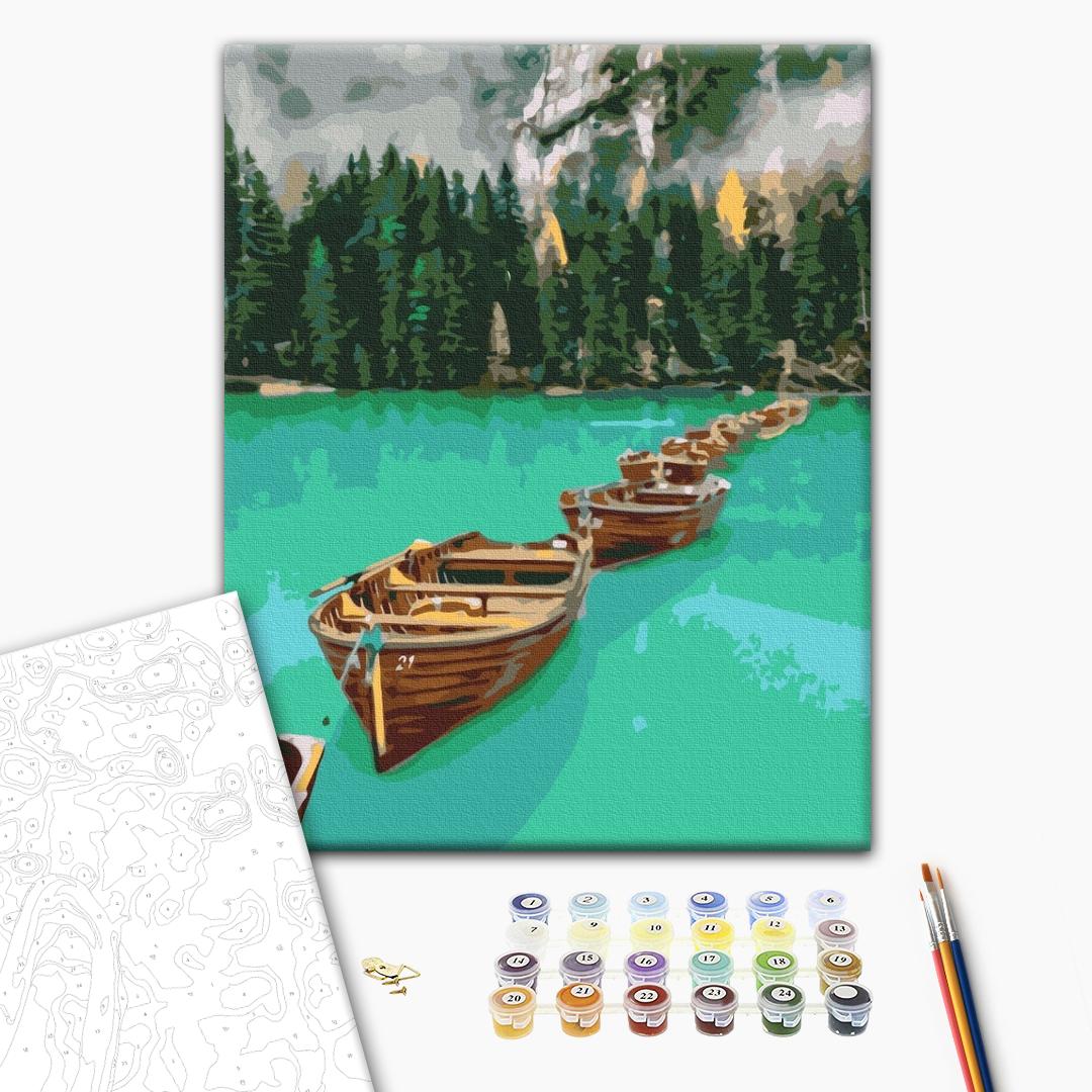 Painting by numbers Boats in a chain (RBS51426)