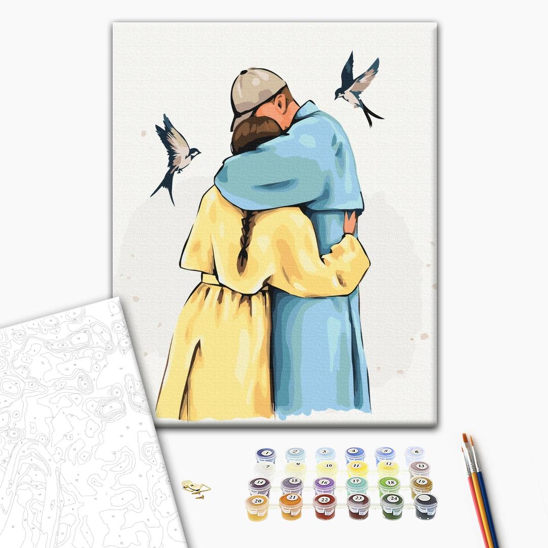 Painting by numbers Strong hugs ©Alla Berezovska (BS53453)