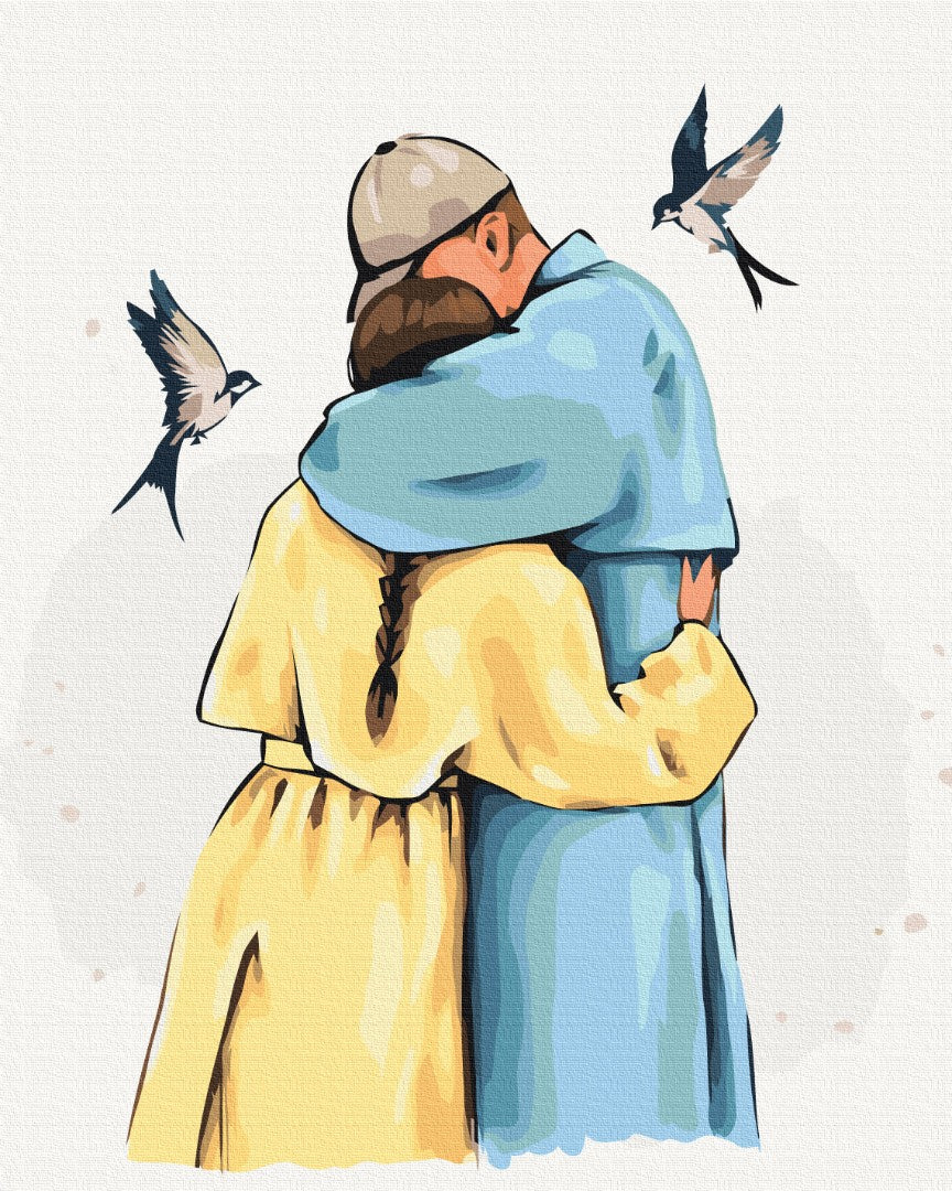 Painting by numbers Strong hugs ©Alla Berezovska (BS53453)