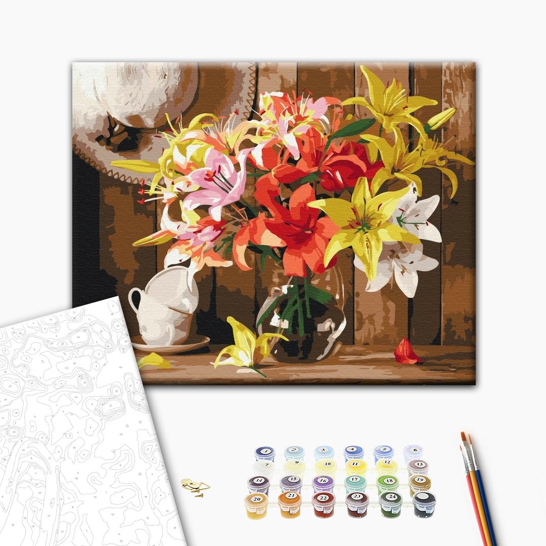 Painting by numbers Colorful bouquet of lilies (RBS52767)