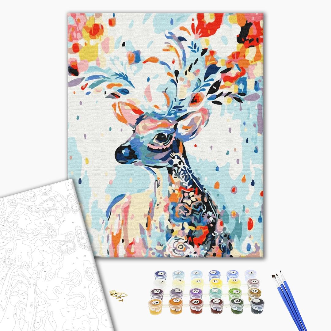 Painting by numbers Сolorful deer (BS202)