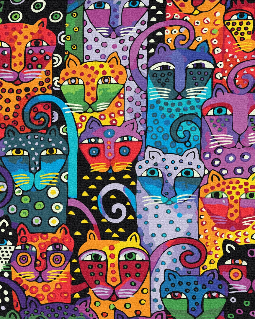 Painting by numbers Colored cats (BS9372)