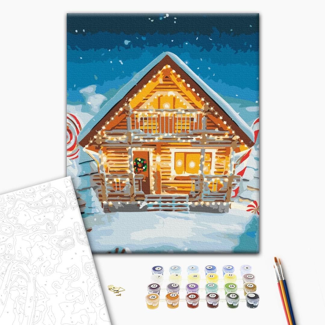 Painting by numbers Fabulous new year's house (BS52782)