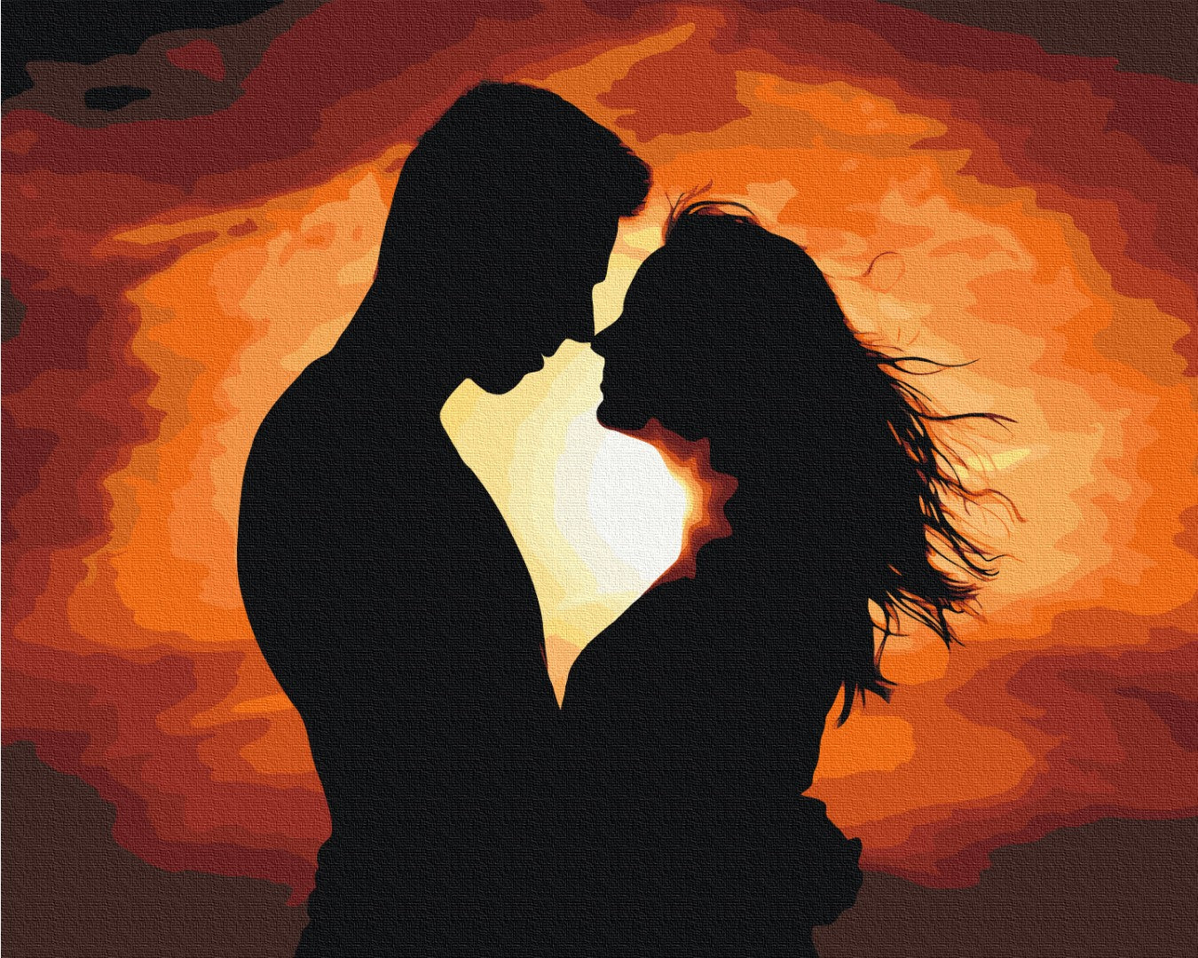Painting by numbers Love silhouette (BS52865)