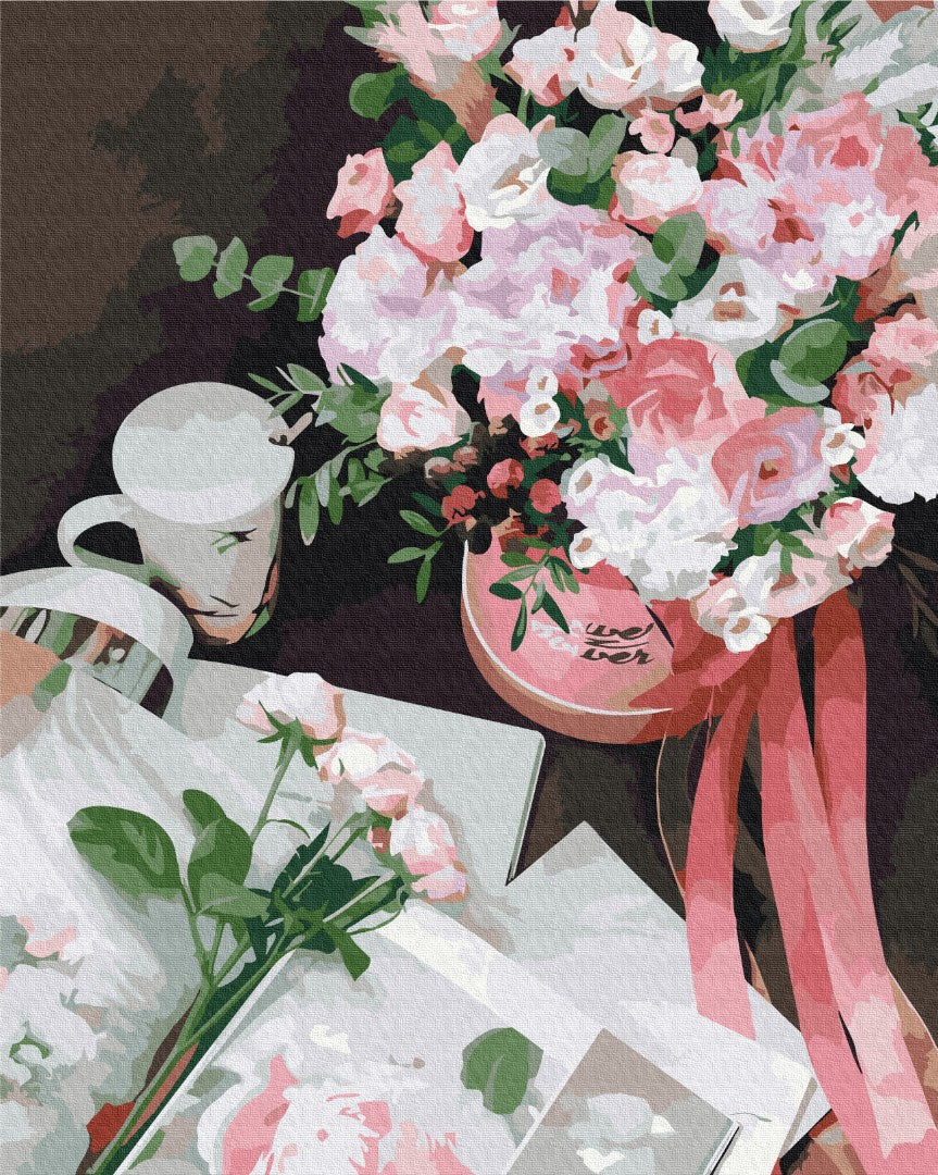 Painting by numbers A basket of flowers (BS52852)