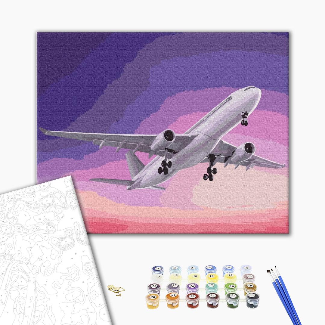 Painting by numbers Airplane in the sky (BS52838)