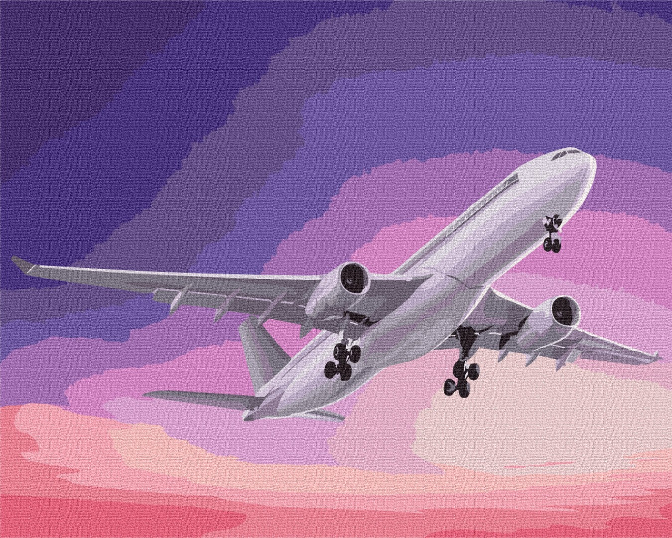 Painting by numbers Airplane in the sky (BS52838)