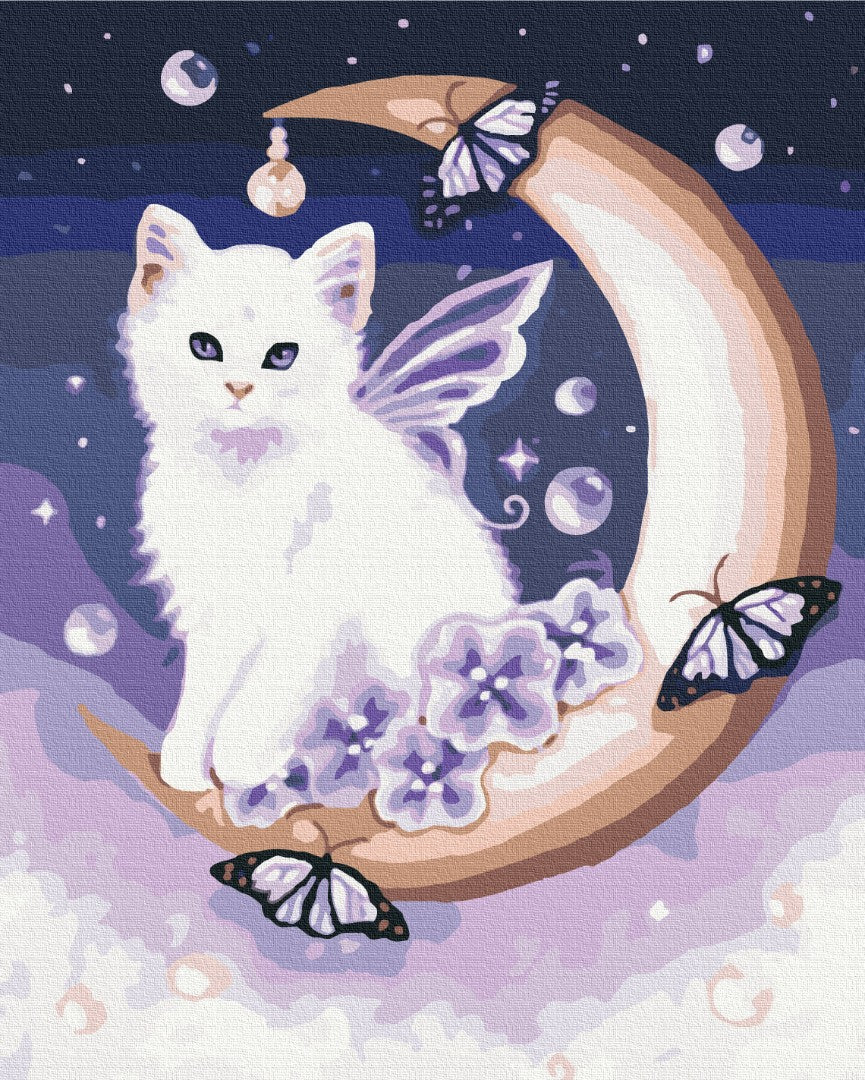 Painting by numbers Moon cat (BS140)