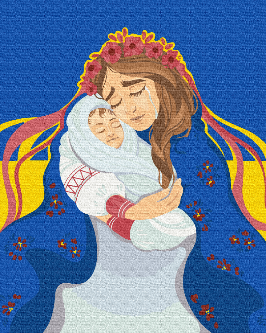 Painting by numbers Mother Ukraine ©Anastasiia Kasarda (BS53077)