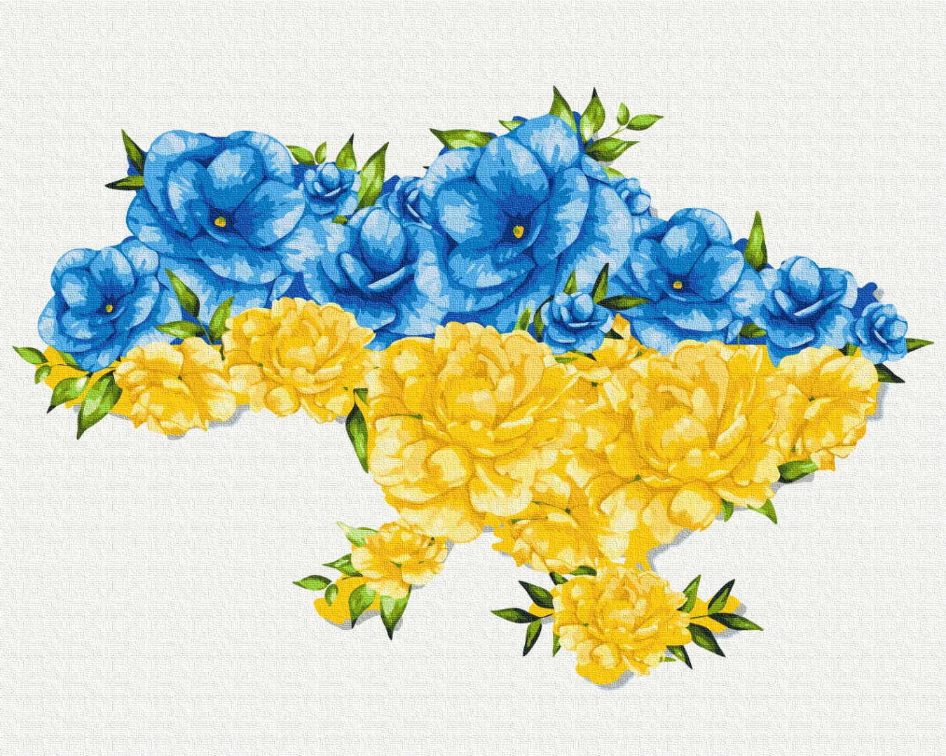 Painting by numbers Blooming Ukraine ©Svetlana Drab (BS53081)
