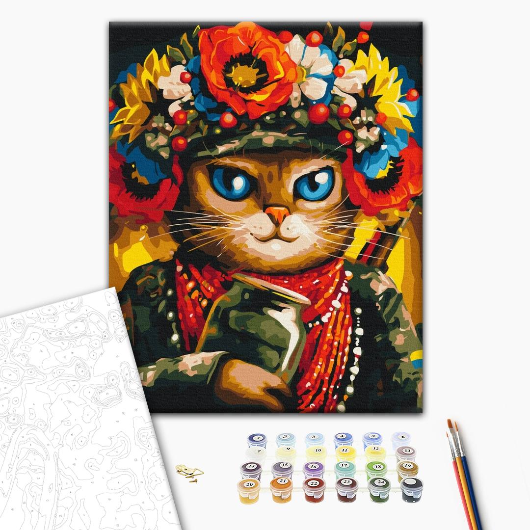 Painting by numbers Defender Cat ©Marianna Pashchuk (BS53082)