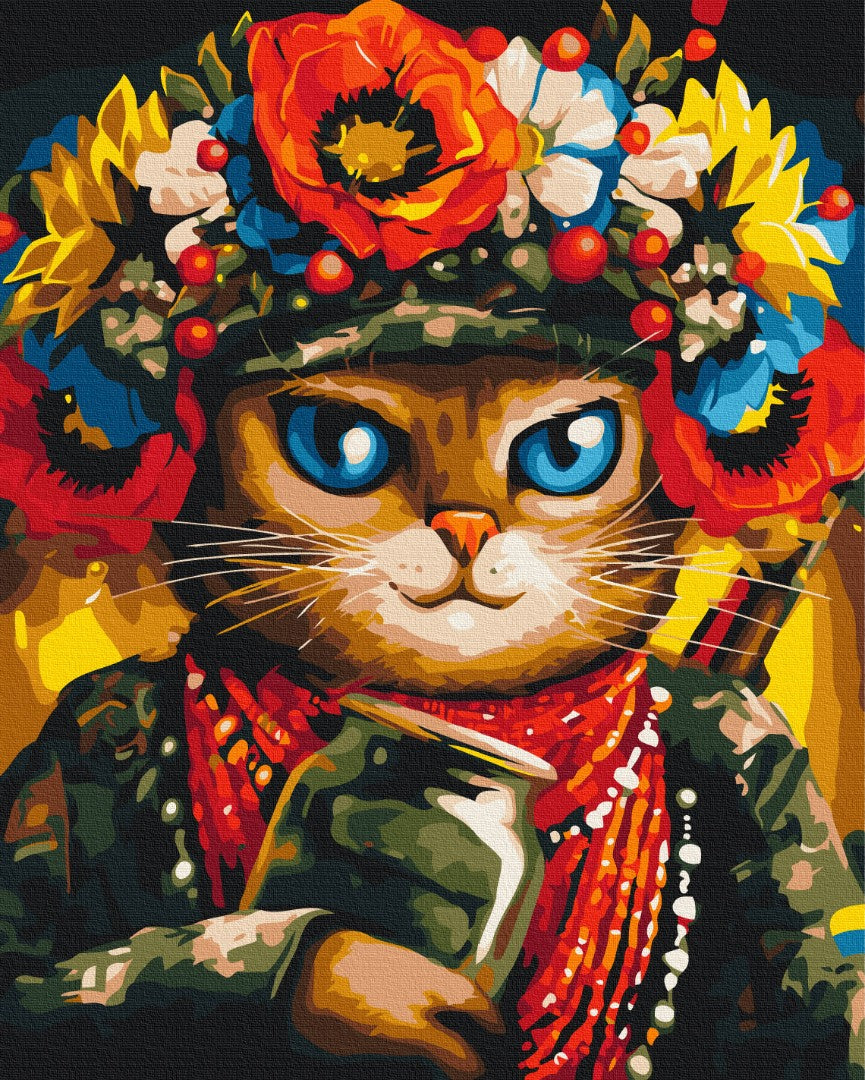 Painting by numbers Defender Cat ©Marianna Pashchuk (BS53082)