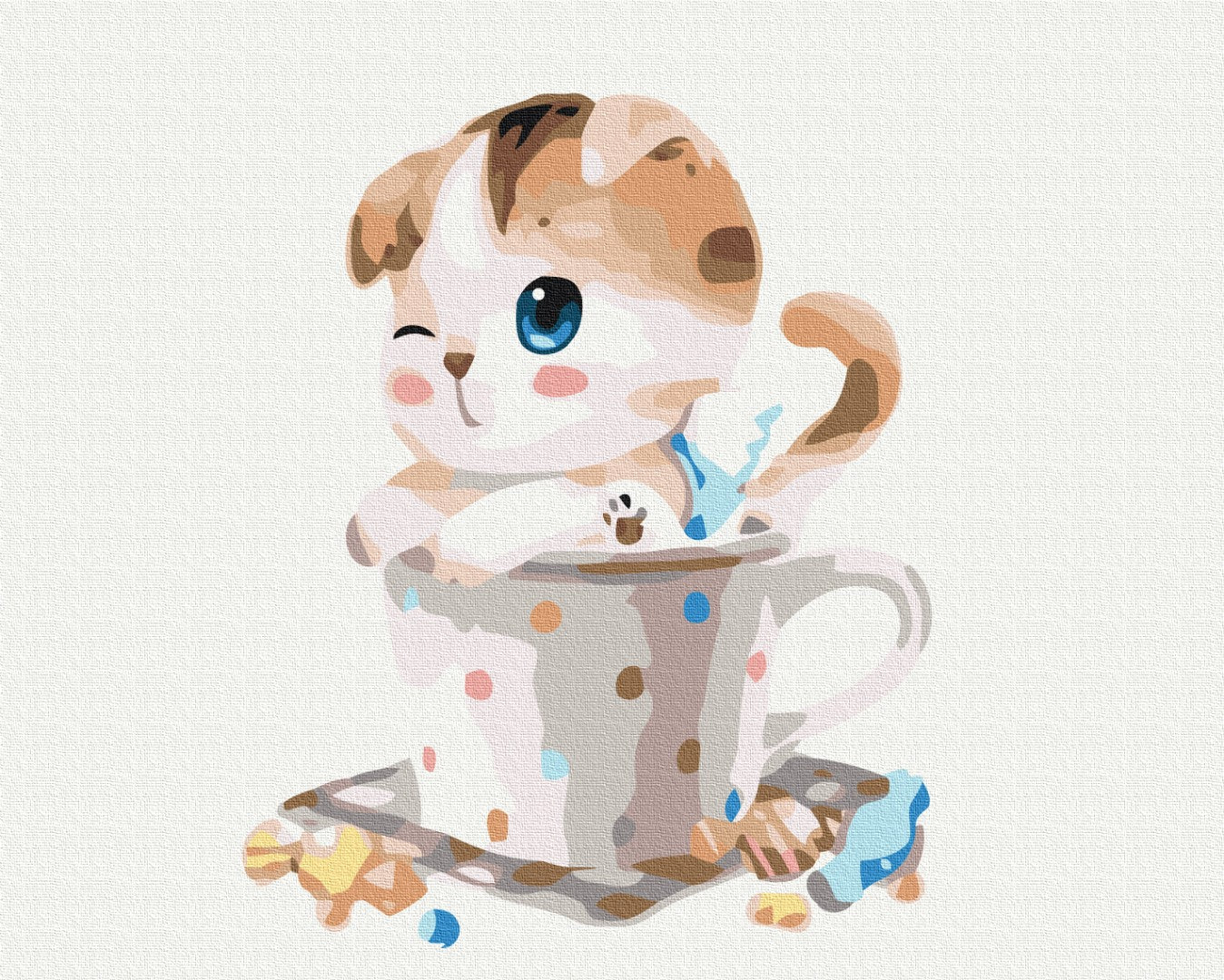 Painting by numbers Kitten in a cup (BS8395)