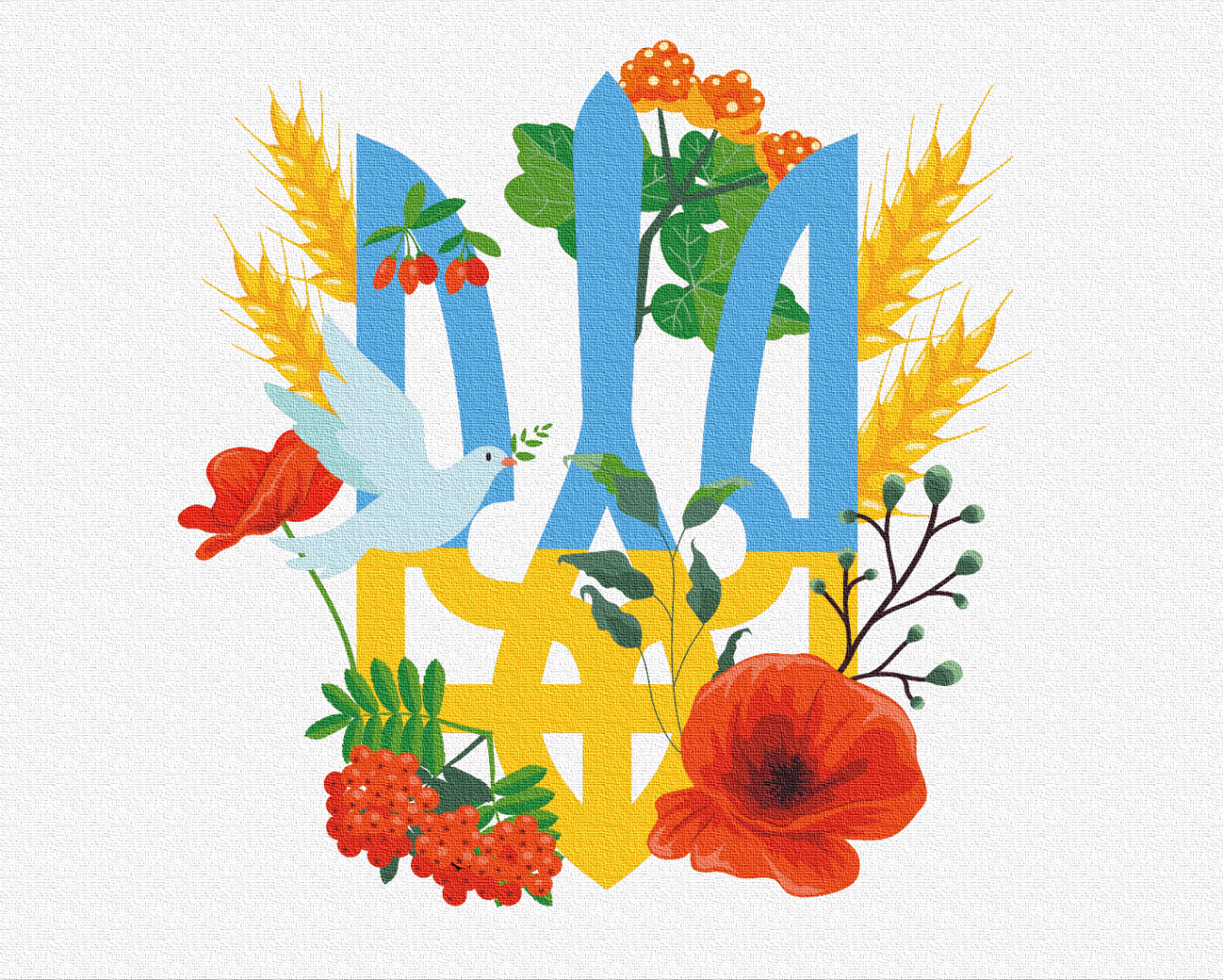 Painting by numbers Coat of arms of Ukraine ©Guminska Diana (BS53086)