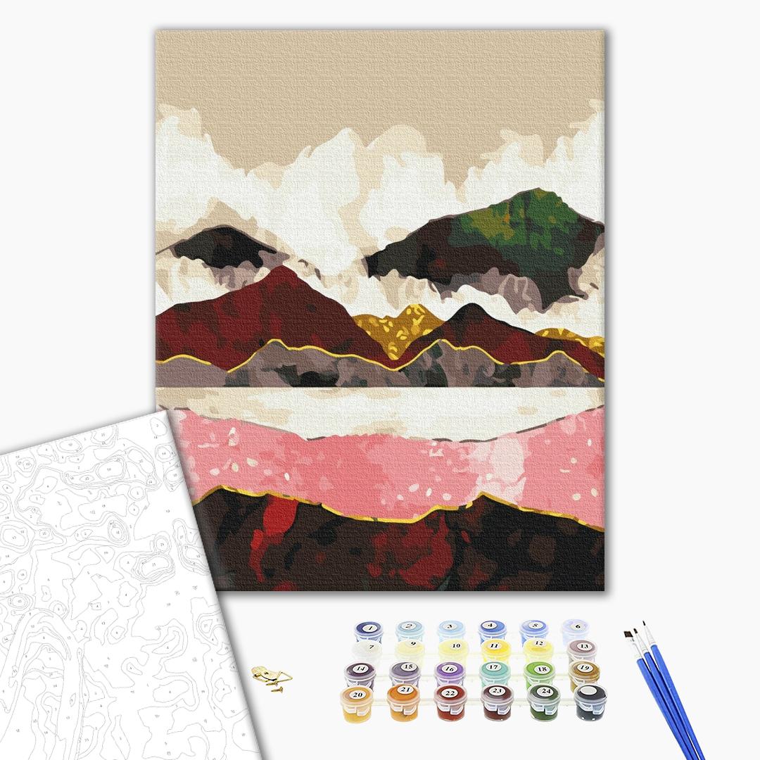 Painting by numbers Crimson mountains (BS66148)