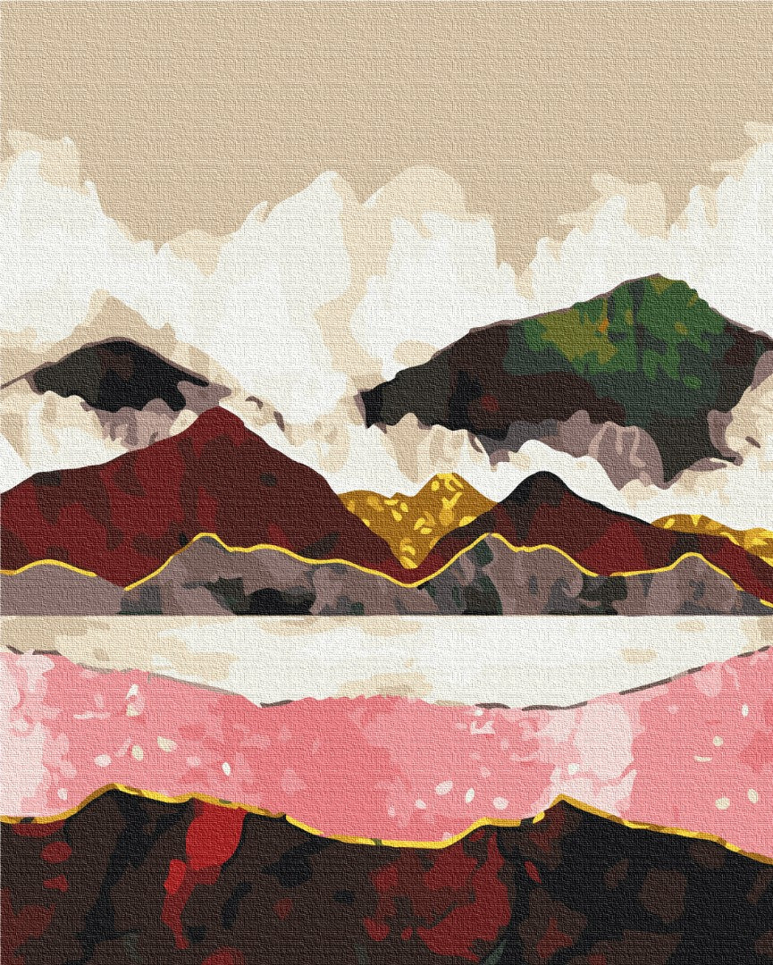 Painting by numbers Crimson mountains (BS66148)