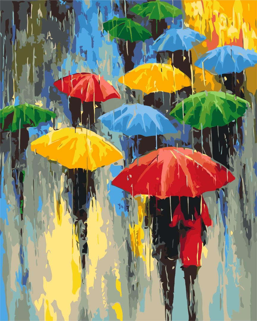Painting by numbers Rain palette (BS53048)