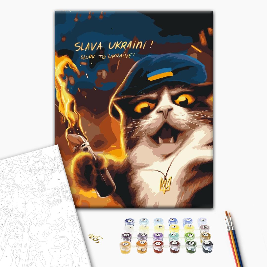 Painting by numbers Rebel cat ©Marianna Pashchuk (BS53120)