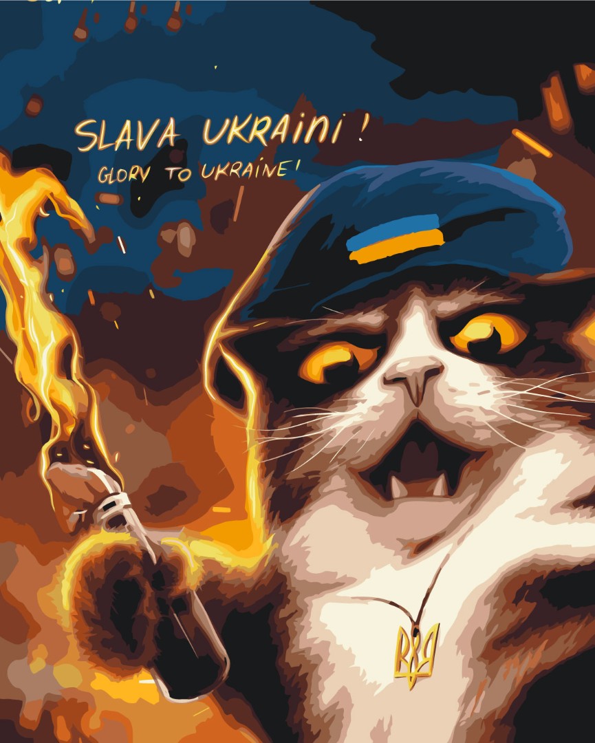 Painting by numbers Rebel cat ©Marianna Pashchuk (BS53120)