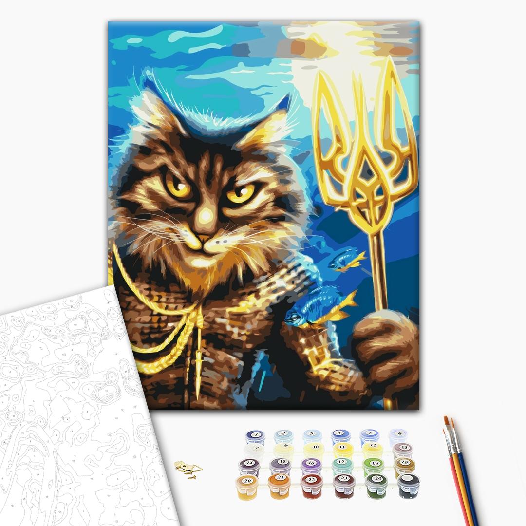 Painting by numbers Ukrainian cat Neptune ©Marianna Pashchuk (BS53123)