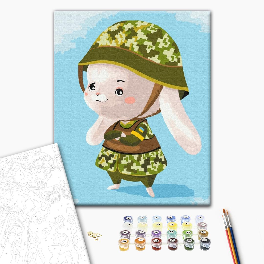 Painting by numbers Bunny from the Armed Forces ©Kateryna Valeriyva (BS53157)