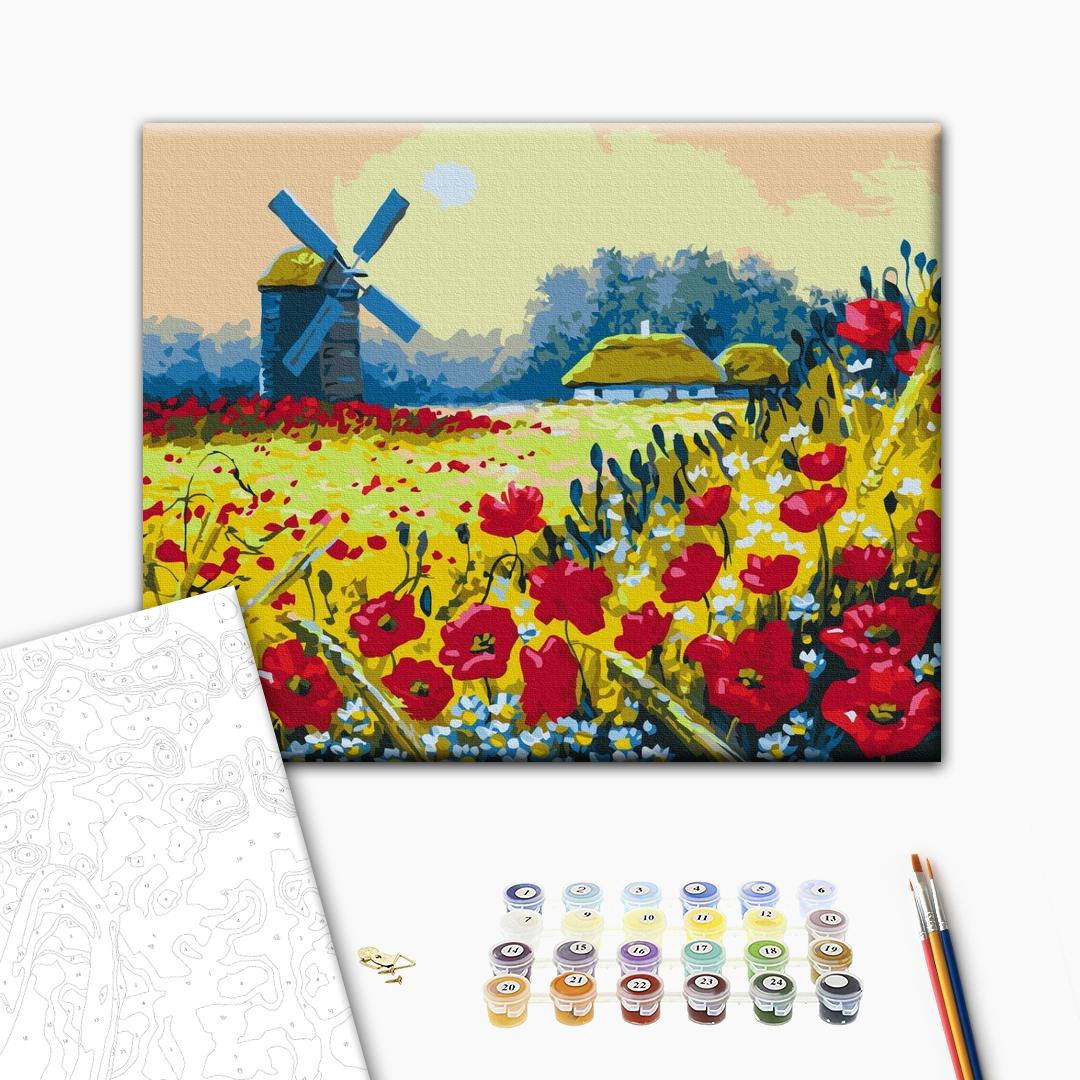 Painting by numbers Poppies field (BS53148)