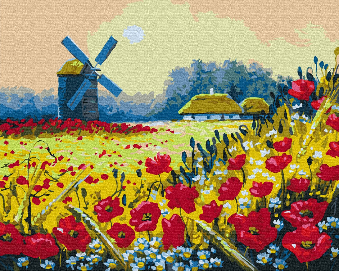 Painting by numbers Poppies field (BS53148)