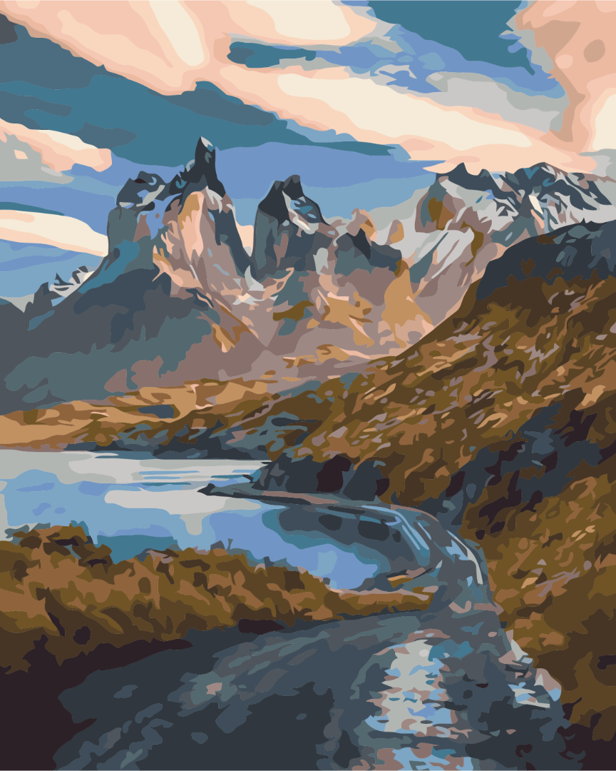 Painting by numbers Mountain serpentine (BS41084)
