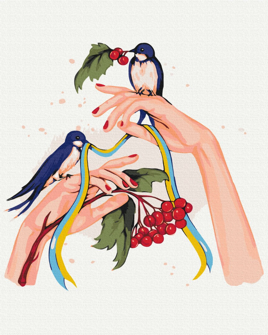 Painting by numbers Hope in the hands © Alla Berezovska (BS53145)