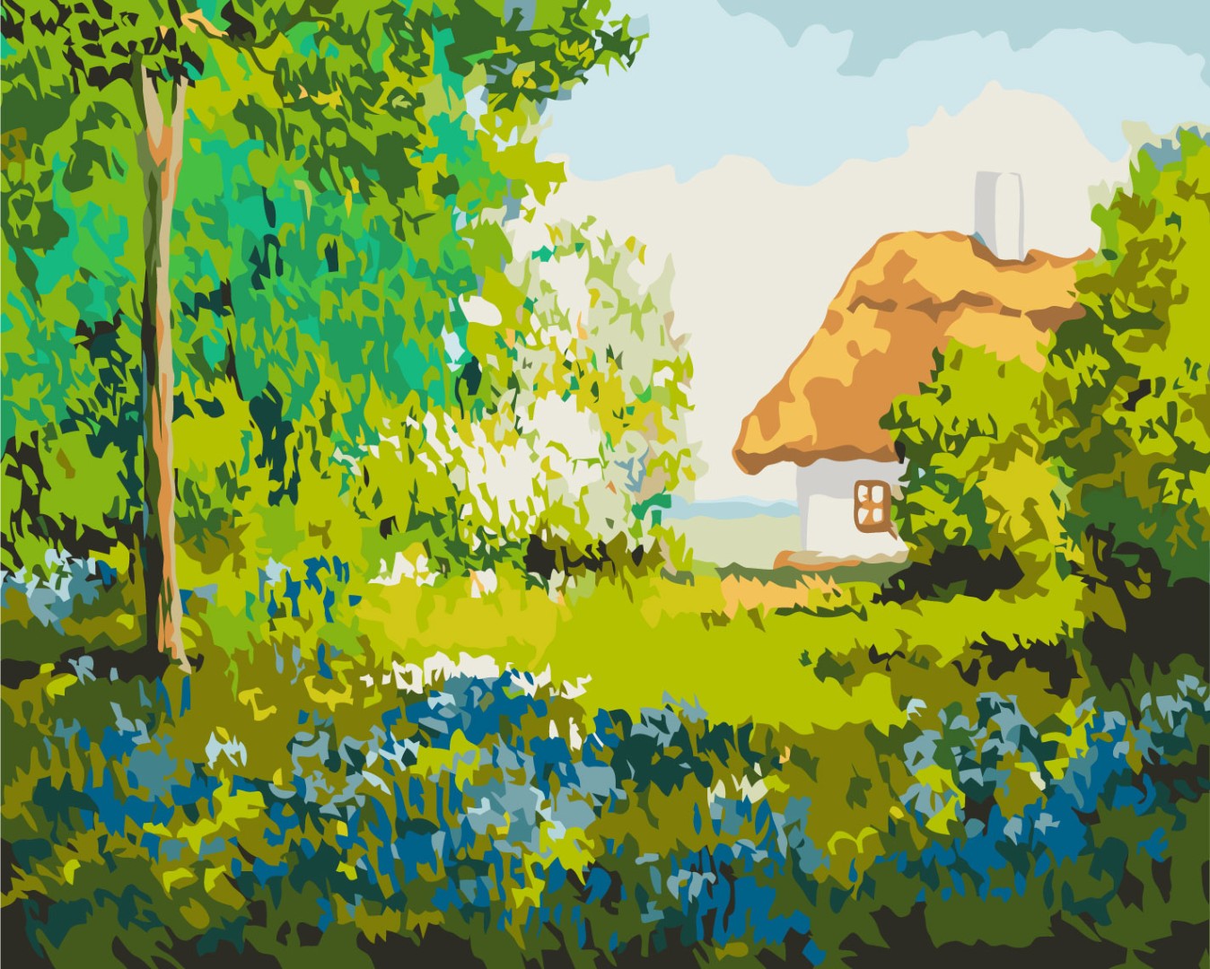 Painting by numbers Summer in the countryside (BS53150)