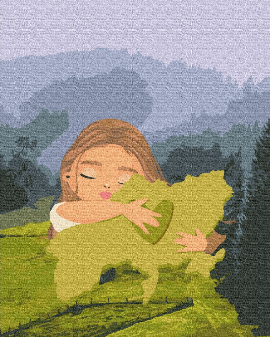 Painting by numbers My heart is Ukraine ©Lily Demachkovich (BS53233)