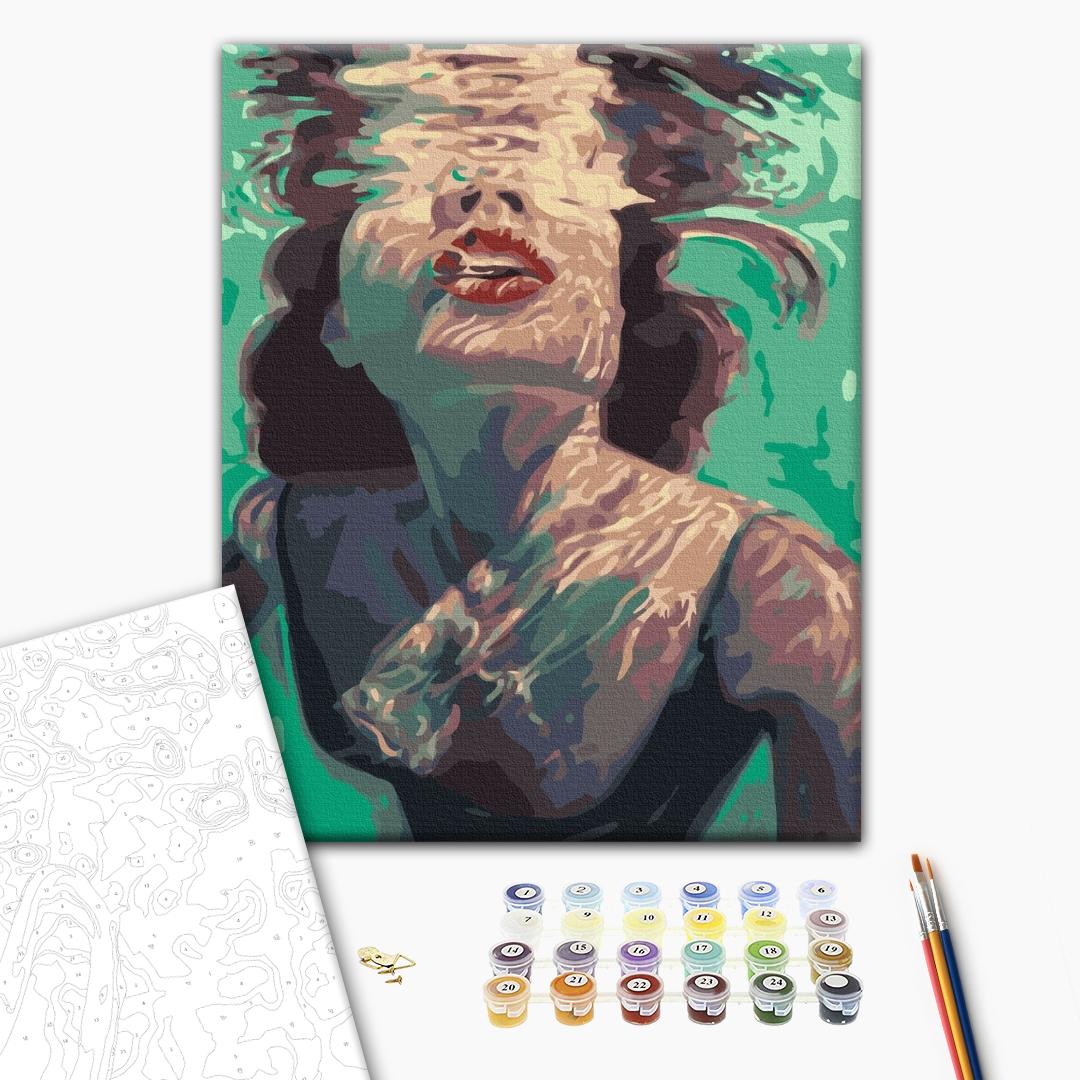 Painting by numbers Girl underwater (BS38459)