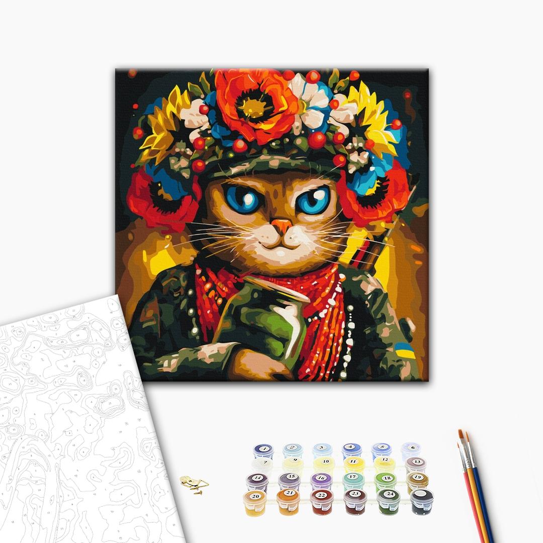 Painting by numbers Defender Cat ©Marianna Pashchuk (BS53082M)