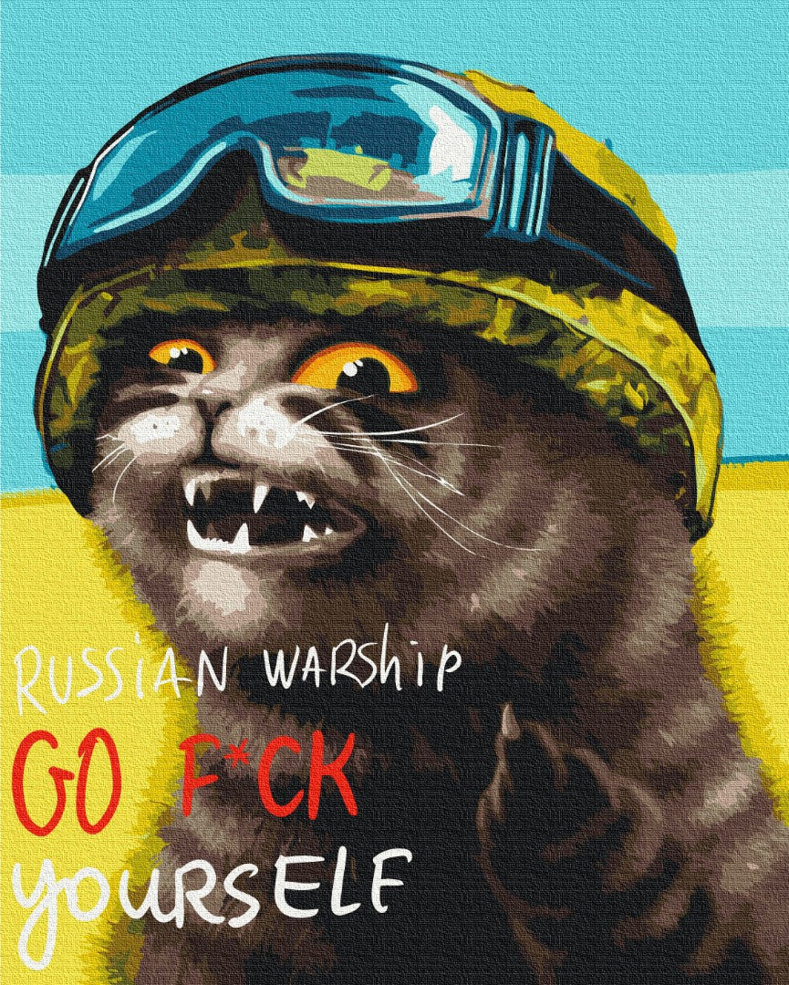 Painting by numbers Cat in the direction of a ship ©Marianna Pashchuk (BS53250)