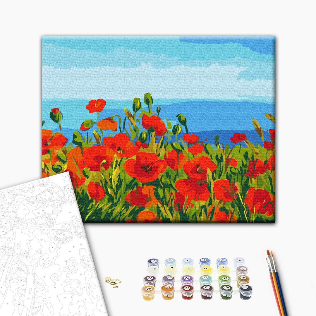 Painting by numbers Field of poppies. Claude Monet (RBS1005)