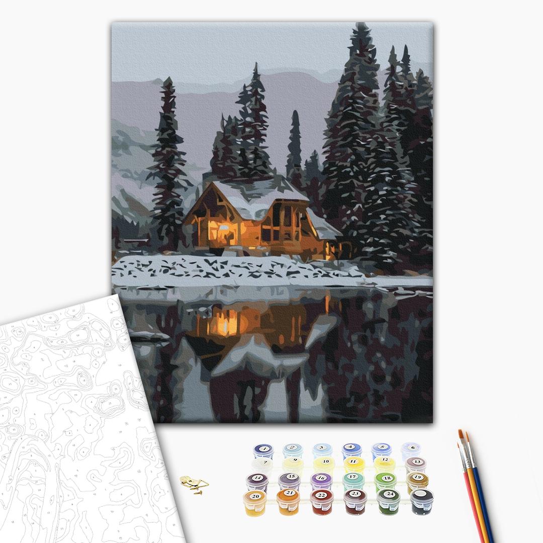 Painting by numbers Snowy night (RBS52498)