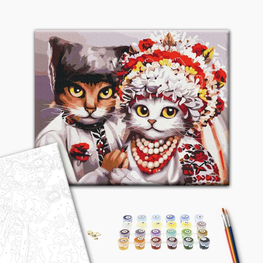 Painting by numbers Wedding of Ukrainian cats  ©Marysha_art (BS53340)
