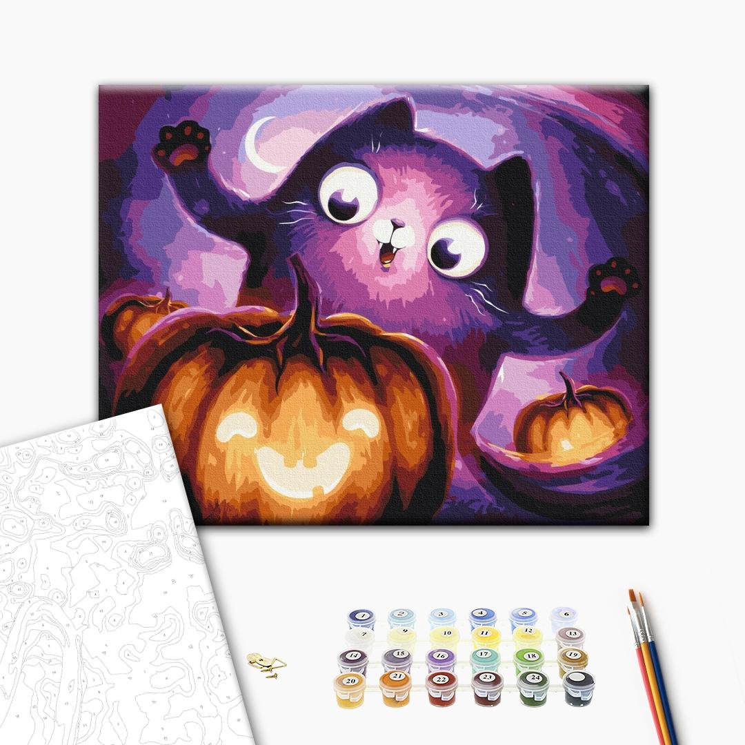 Painting by numbers Cat Pumpkin © Marianna Pashchuk (BS53334)