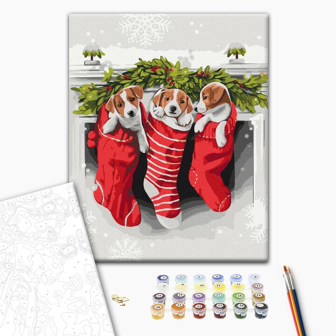 Painting by numbers Gift from Santa @ArtSvKl (BS53385)