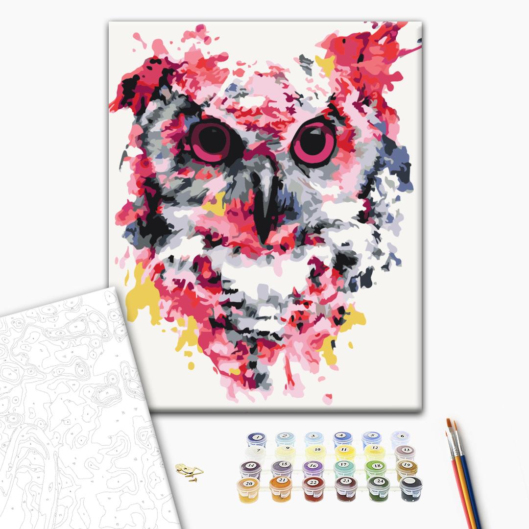 Painting by numbers Owl in colors (RBS26136)