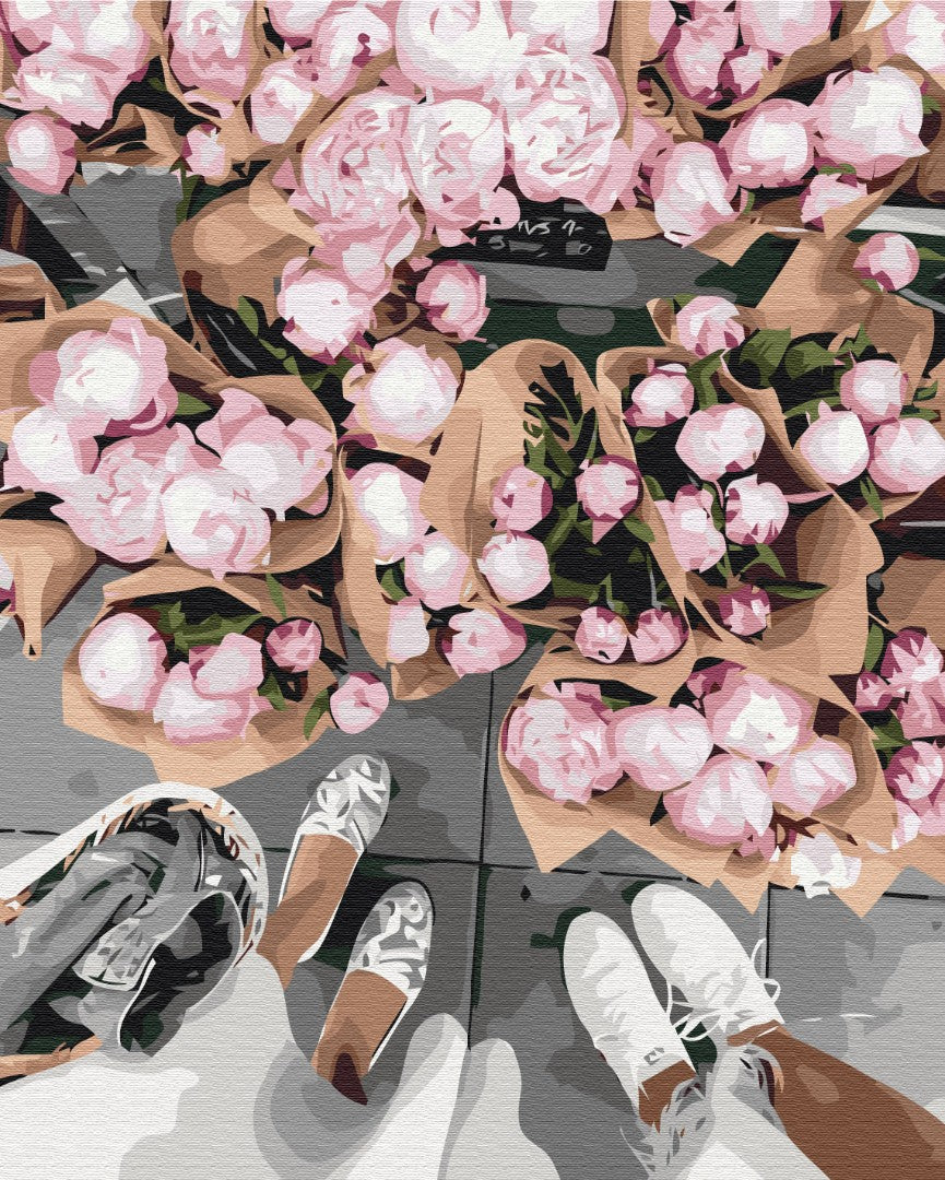 Painting by numbers Peonies fair © Oksana Vorobiy (BS53320)