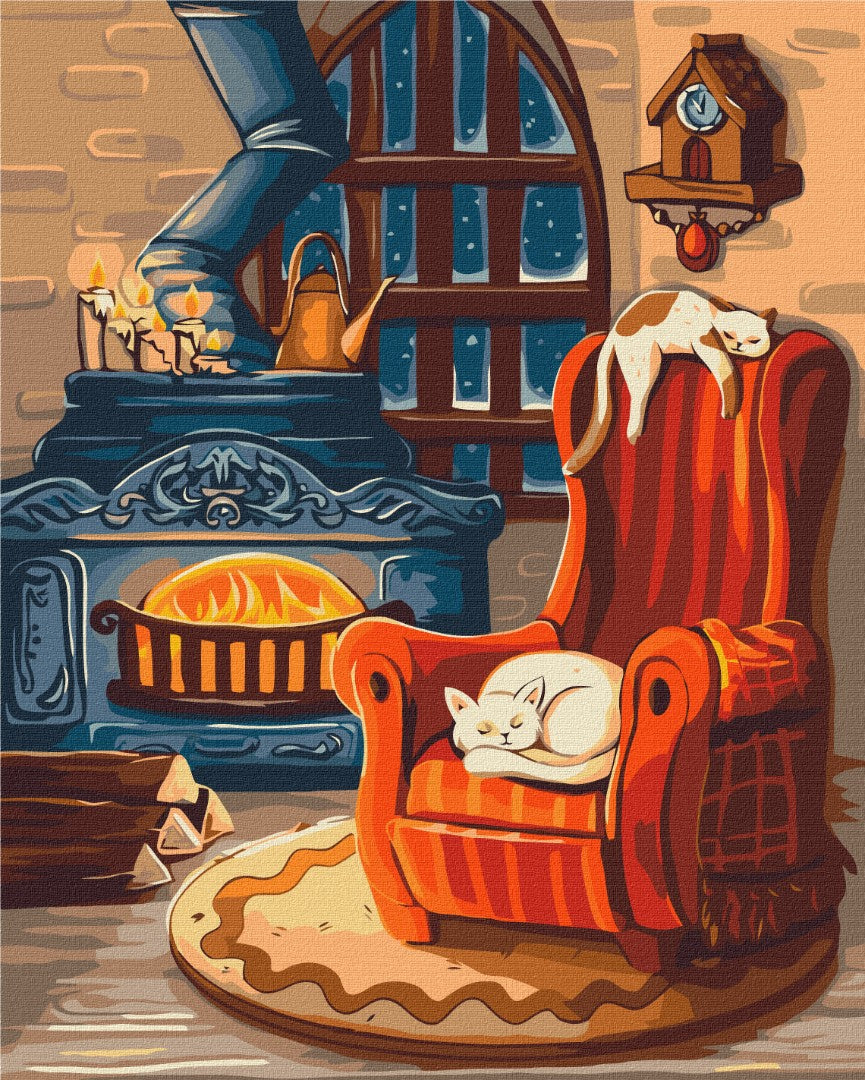 Painting by numbers Cozy winter © Olena Lazarenko (BS53407)