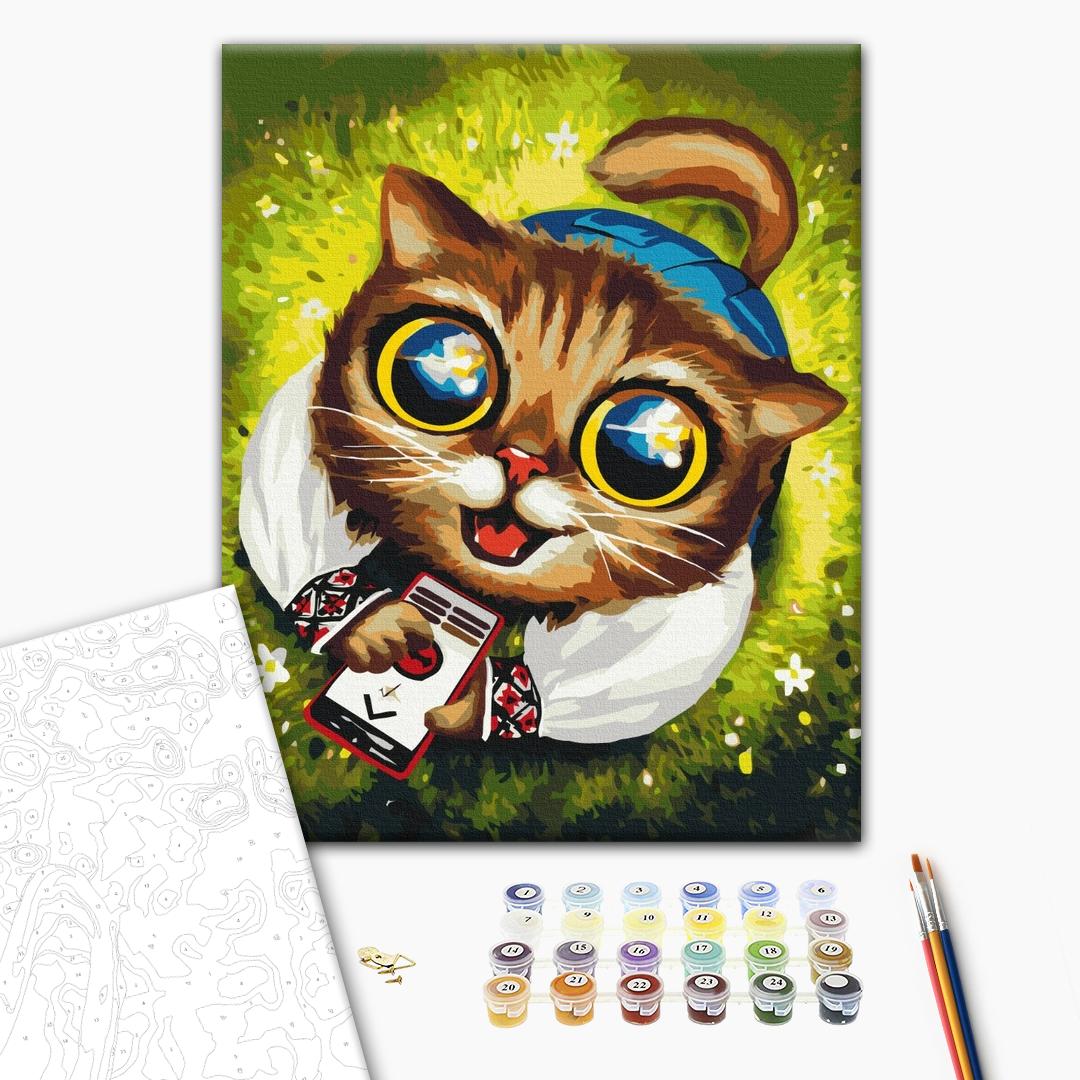 Painting by numbers Cat from air defense © Marianna Pashchuk (BS53418)