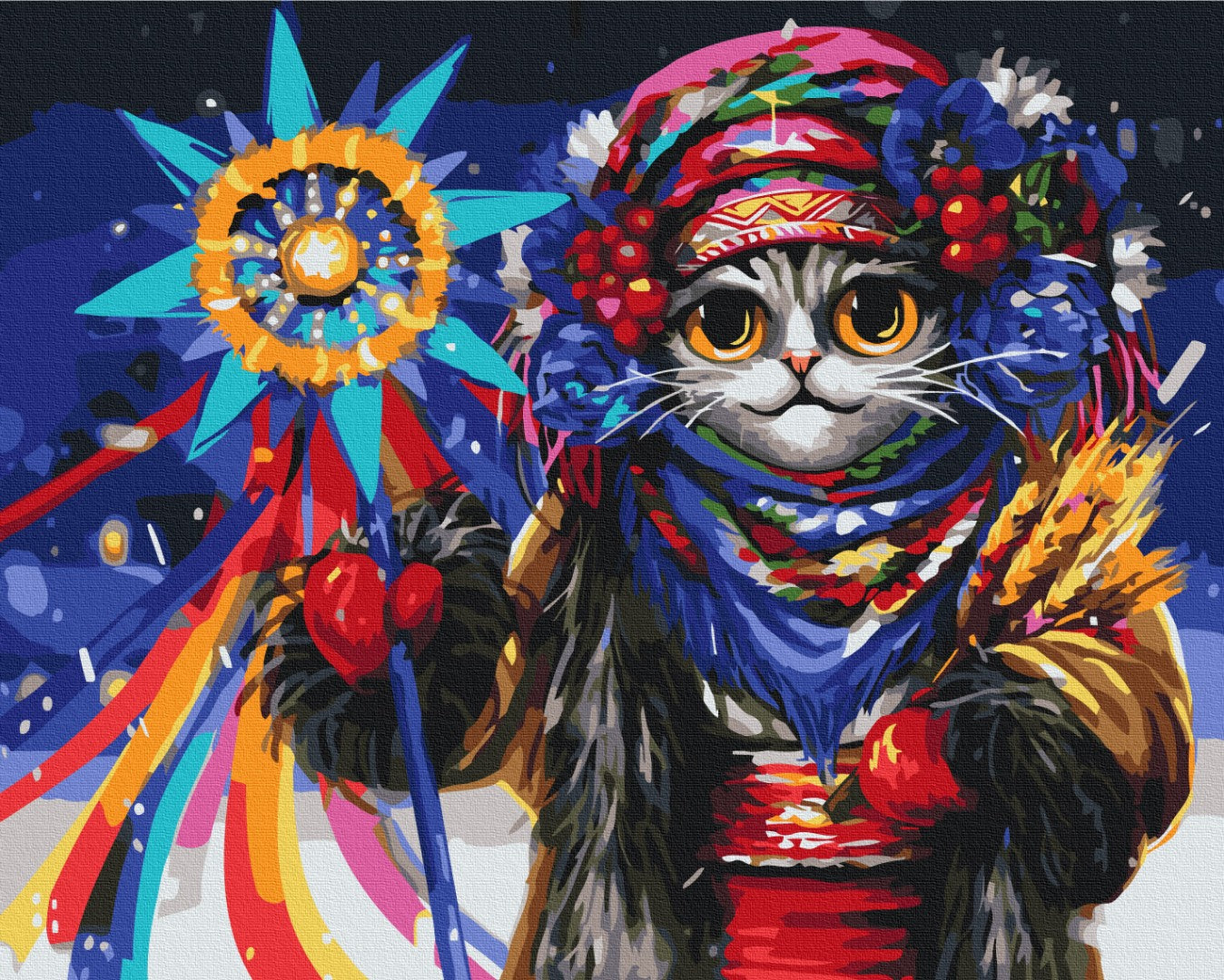 Painting by numbers Kytsia Koliadnytsia © Marianna Pashchuk (BS53445)