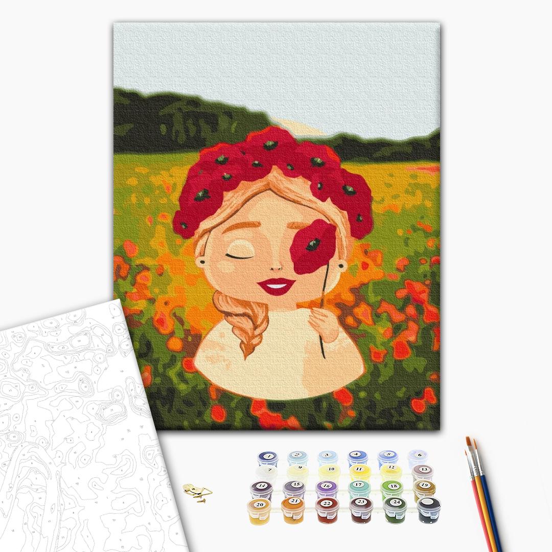 Painting by numbers Poppy crown ©Lily Demachkovych (RBS53284)