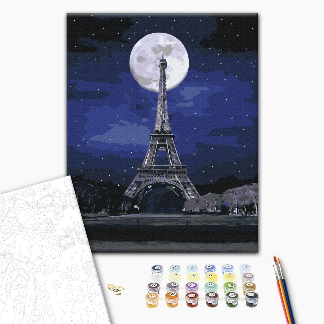 Painting by numbers Full moon in Paris (BS43547)