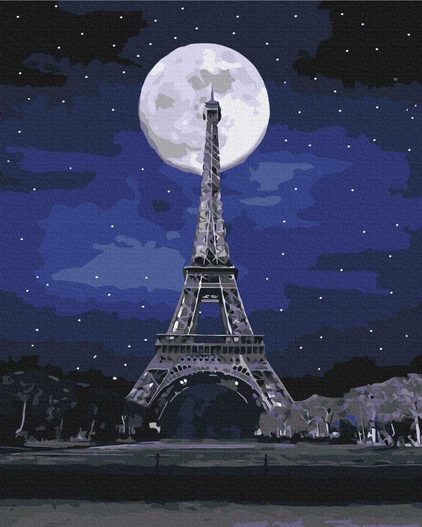 Painting by numbers Full moon in Paris (BS43547)