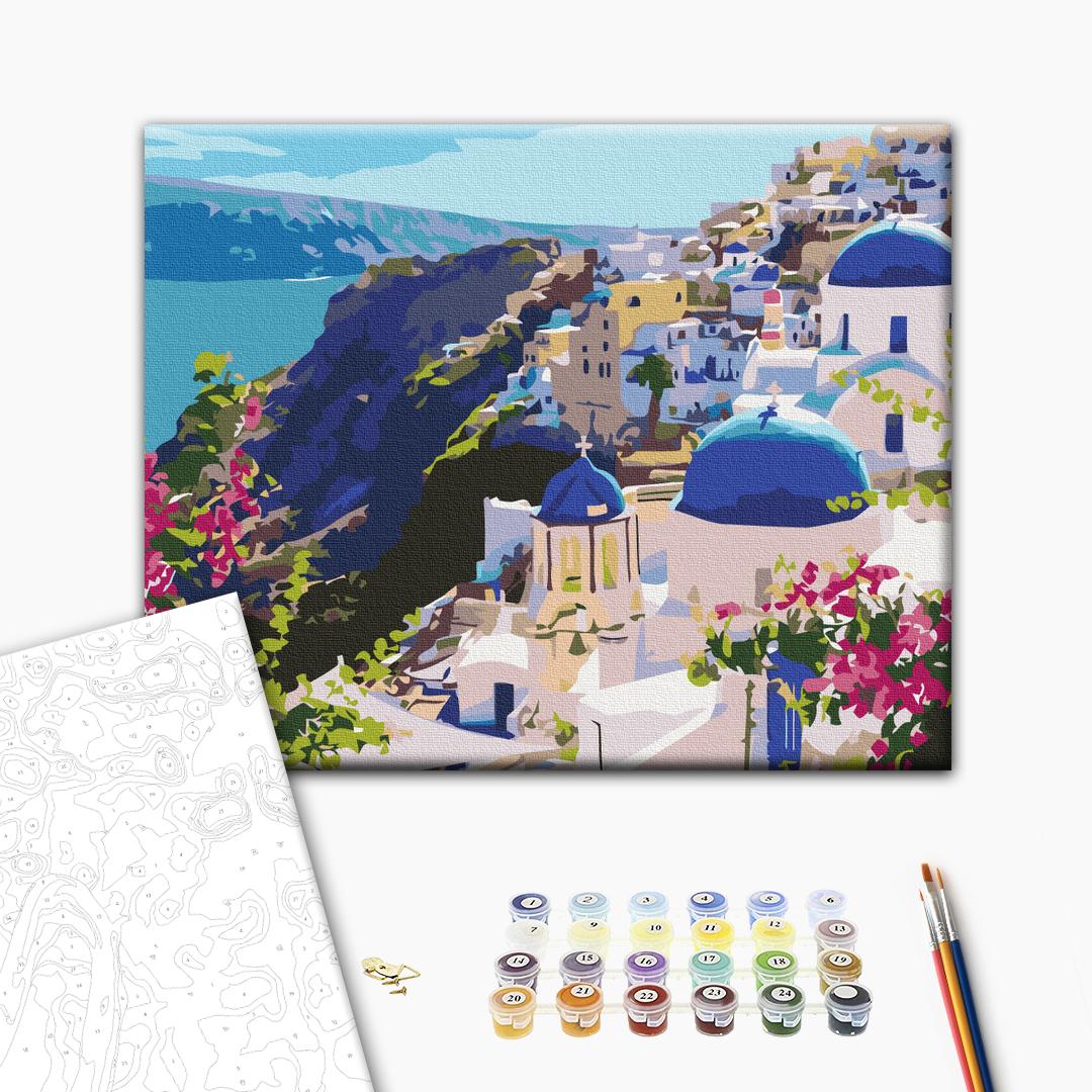 Painting by numbers Santorini landscape (RBS51589)