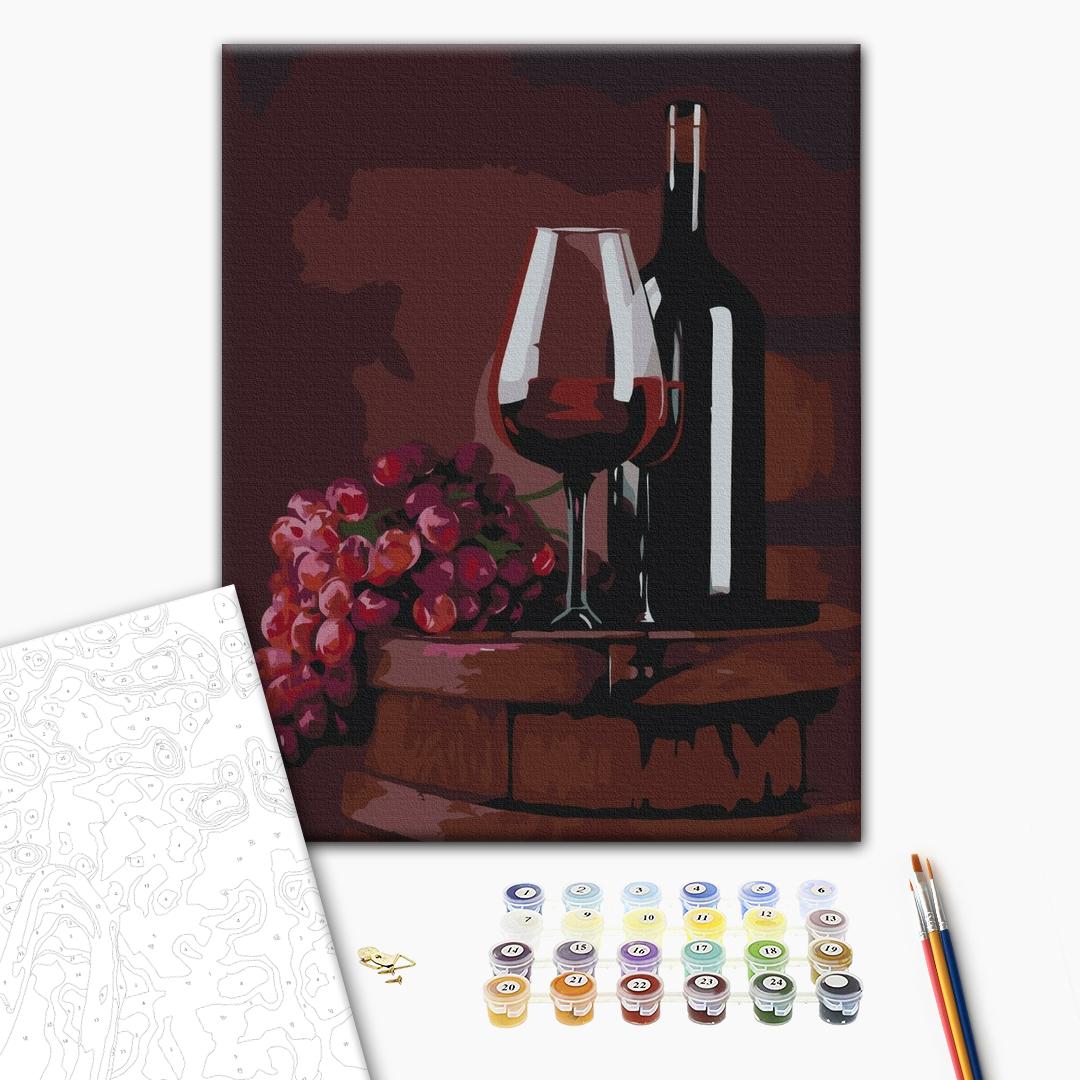 Painting by numbers Glass of red © Valentyna Ivanova (BS53488)