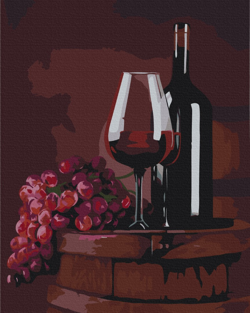 Painting by numbers Glass of red © Valentyna Ivanova (BS53488)